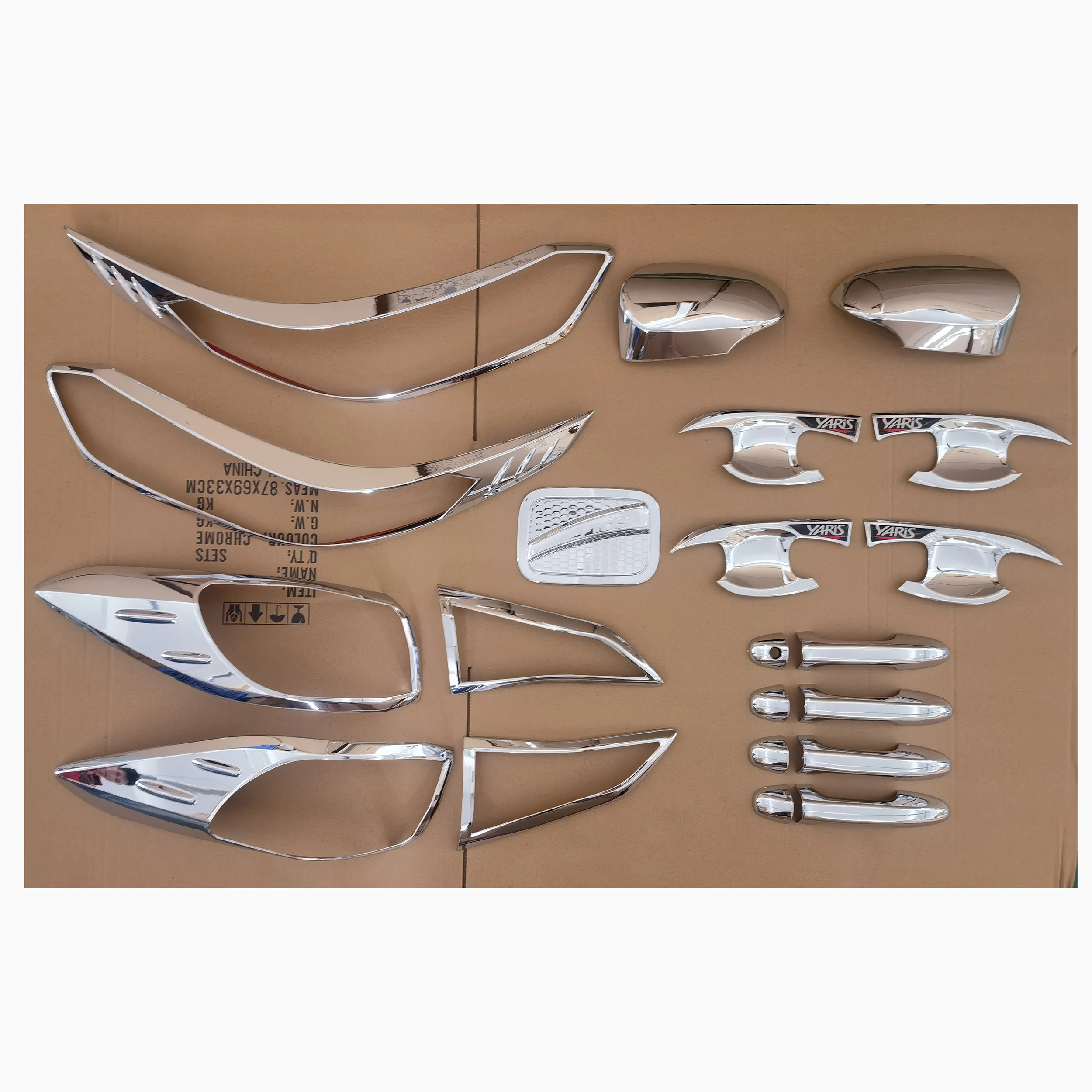 2019 2020 2021 For Toyota Yaris P15 vios sedan Chrome Accessories Trim Stickers Car Styling head lamp mirror cover