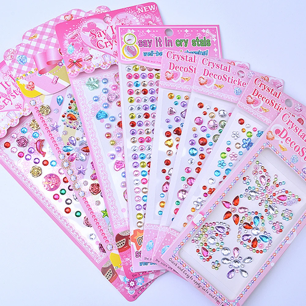 LZY882   Jewels Stickers Gem Stickers Rhinestone Crafts Sticker for Decoration