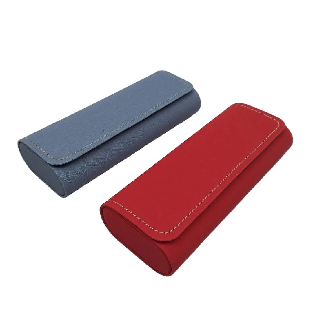 Trendy Handmade glasses case hardshell Storage Box Pure color