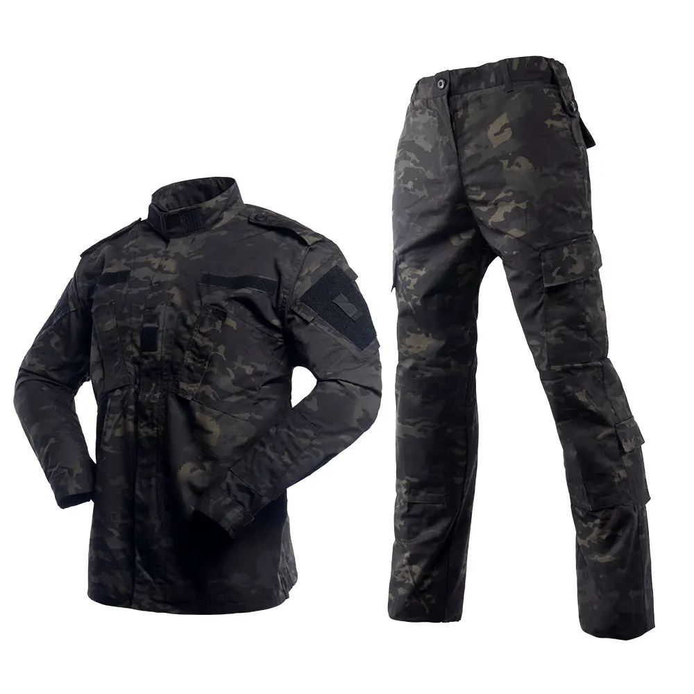 Black OCP Clothing Ripstop ACU Trousers Breathable Combat Shirts and Pants Uniforms