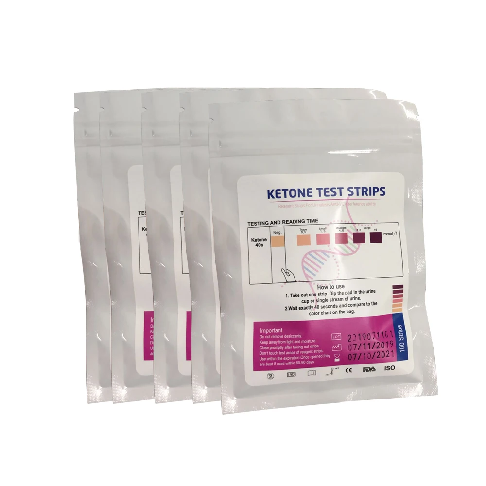 URS-1K, Ketosis Reagent Strips for Urinalysis, Ketone urine test reagent strip