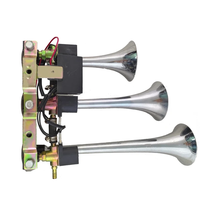 12V Silver super loud train Trumpet Musical Duke Car Truck Boats air compressor horn 24v