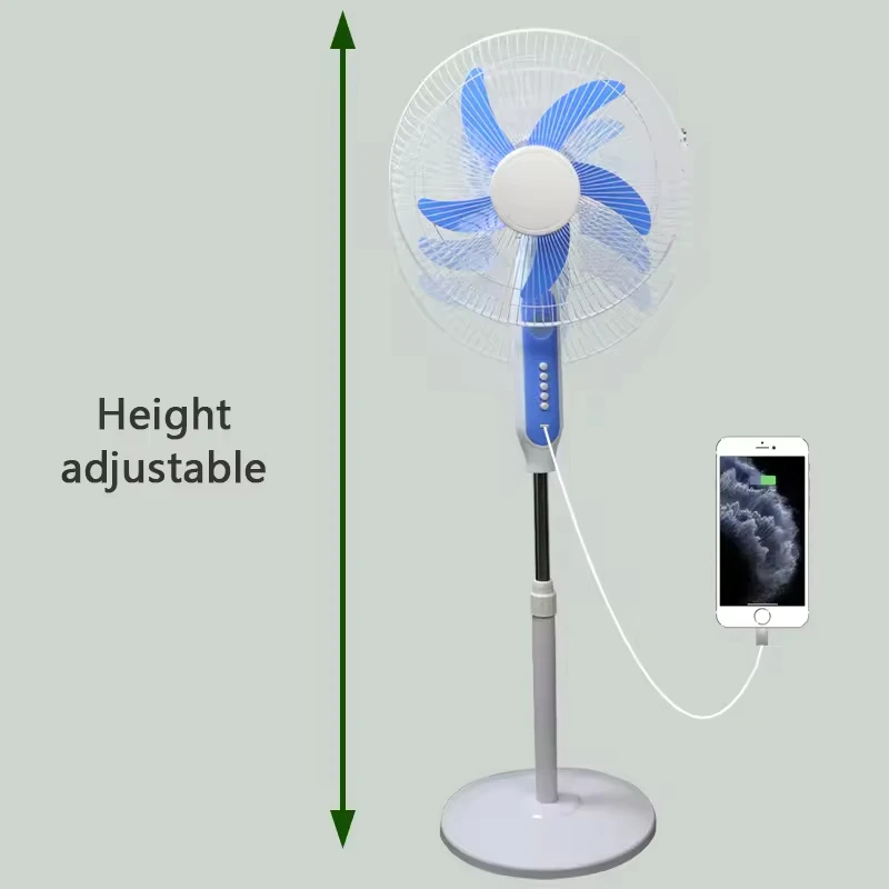 oem Solar Rechargeable standing Fan 12 Inch Energy Conservation Solar Fan With Solar Panel