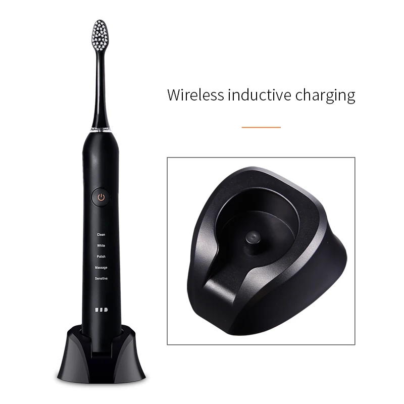 Звуковая электрическая зубная щетка магнитная левитация запатентованный двигатель высокочастотная вибрация звуковая