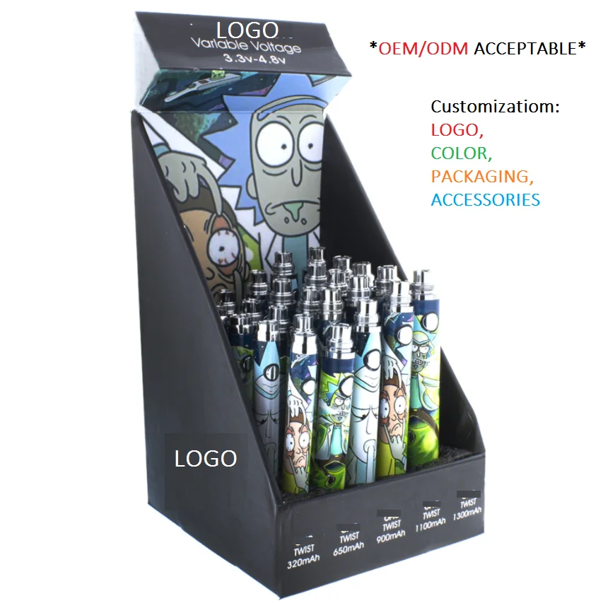 
Multi Capacity Battery 510 thread for CBD Oil Cartridges Battery with Charger 