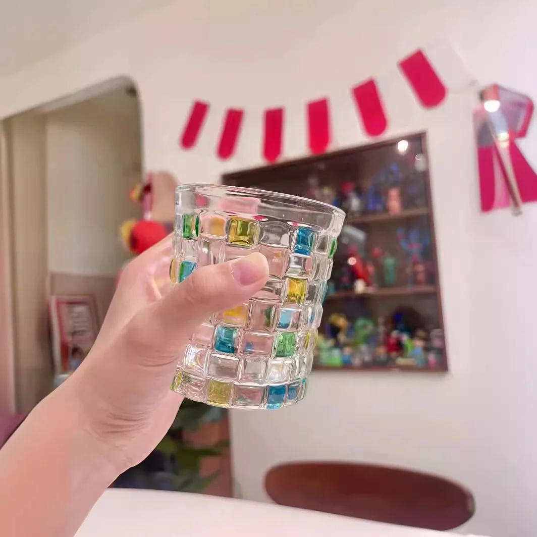 Красочные креативные расписные стеклянные чашки виски витражи кристаллические прозрачные очки красочные с ручной росписью