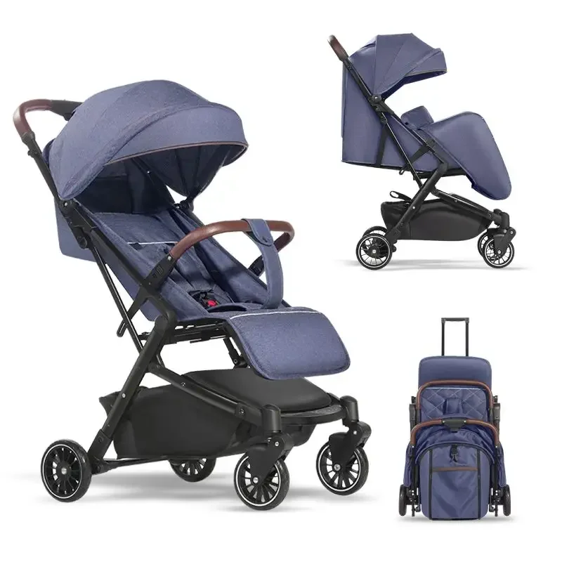 4 Wheel Stroller For Children  With EN1888 Certificate For New Born Pram Eco-friendly Light Weight Foldable Kids Baby Stroller