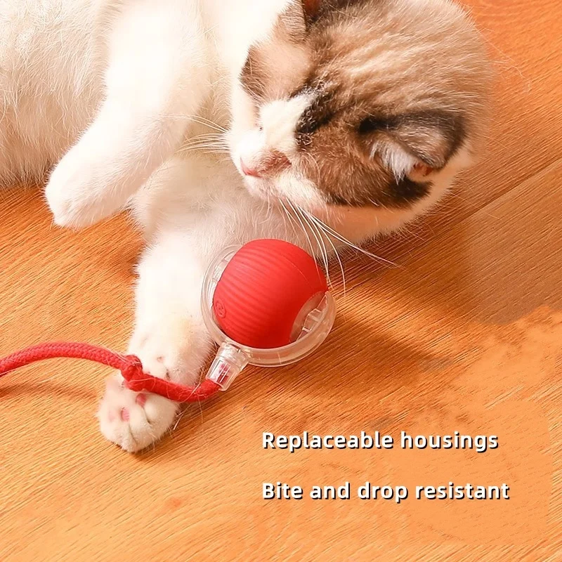 Factory Direct Smart Interactive Cat Toy Rolling Ball Motion Activate Fast Roll on Carpet Toys USB Rechargeable Self Moving Ball