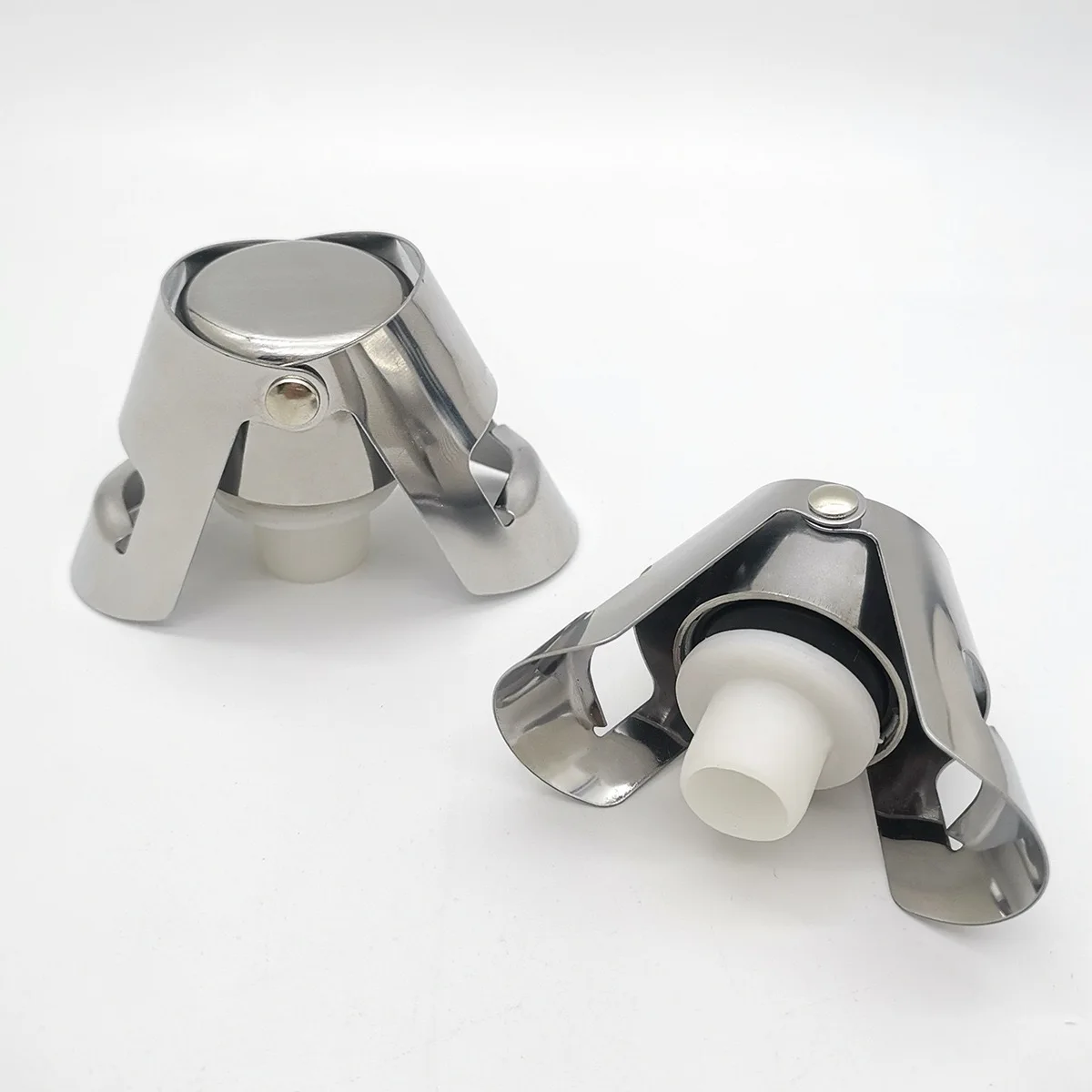 High Quality Metal Reusable Custom Logo Champagne Bubbly Stoppers Saver Plug For Wine And Champagne Bottles