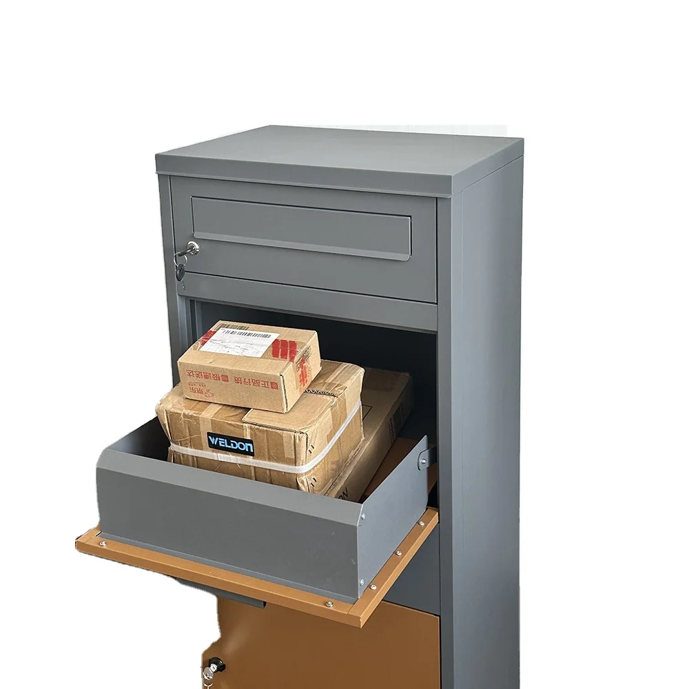 Outdoor Metal Post Box Mailbox Wall Mounted Outdoor KD Structure Courier Box Mail Letterbox Parcel Box For Outside
