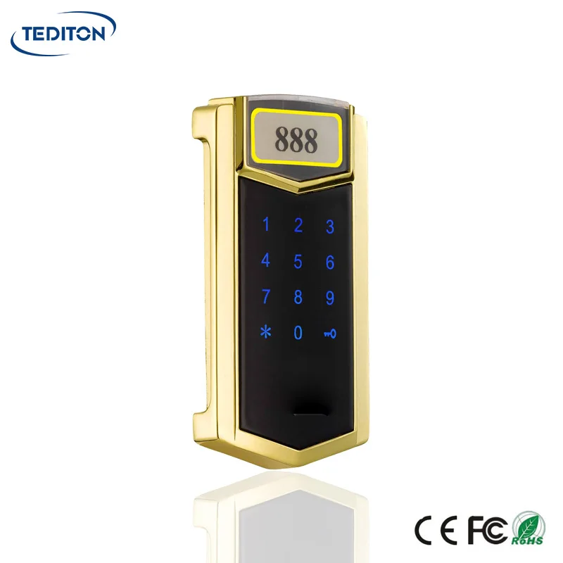 Tediton Digital Magnetic Cabinet Key Locks with Keypad and Smart RFID Silicone Bracelet
