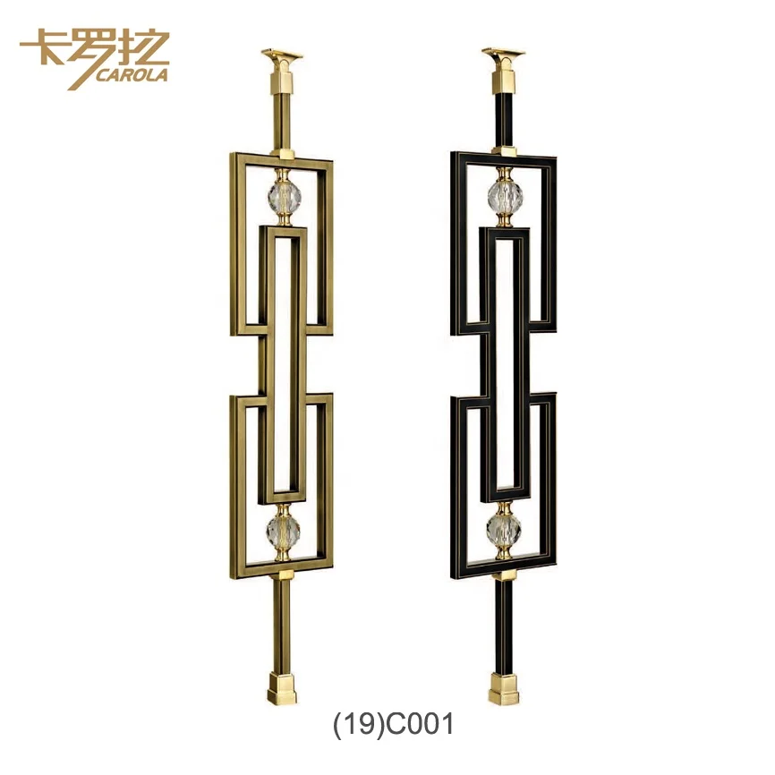 High Quality decorative stair railing brass villa pillars