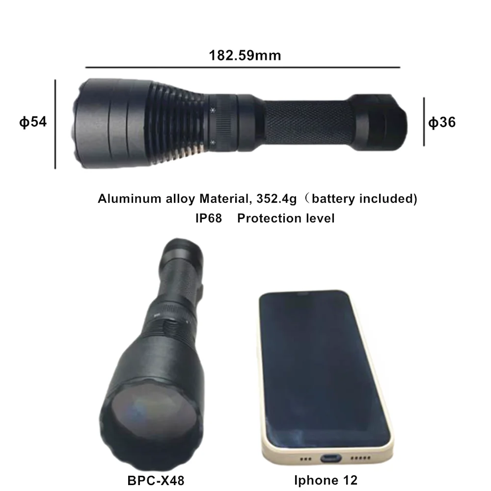 waterproof hunting rescue flashlights high brightness magnetic switch diving flashlight