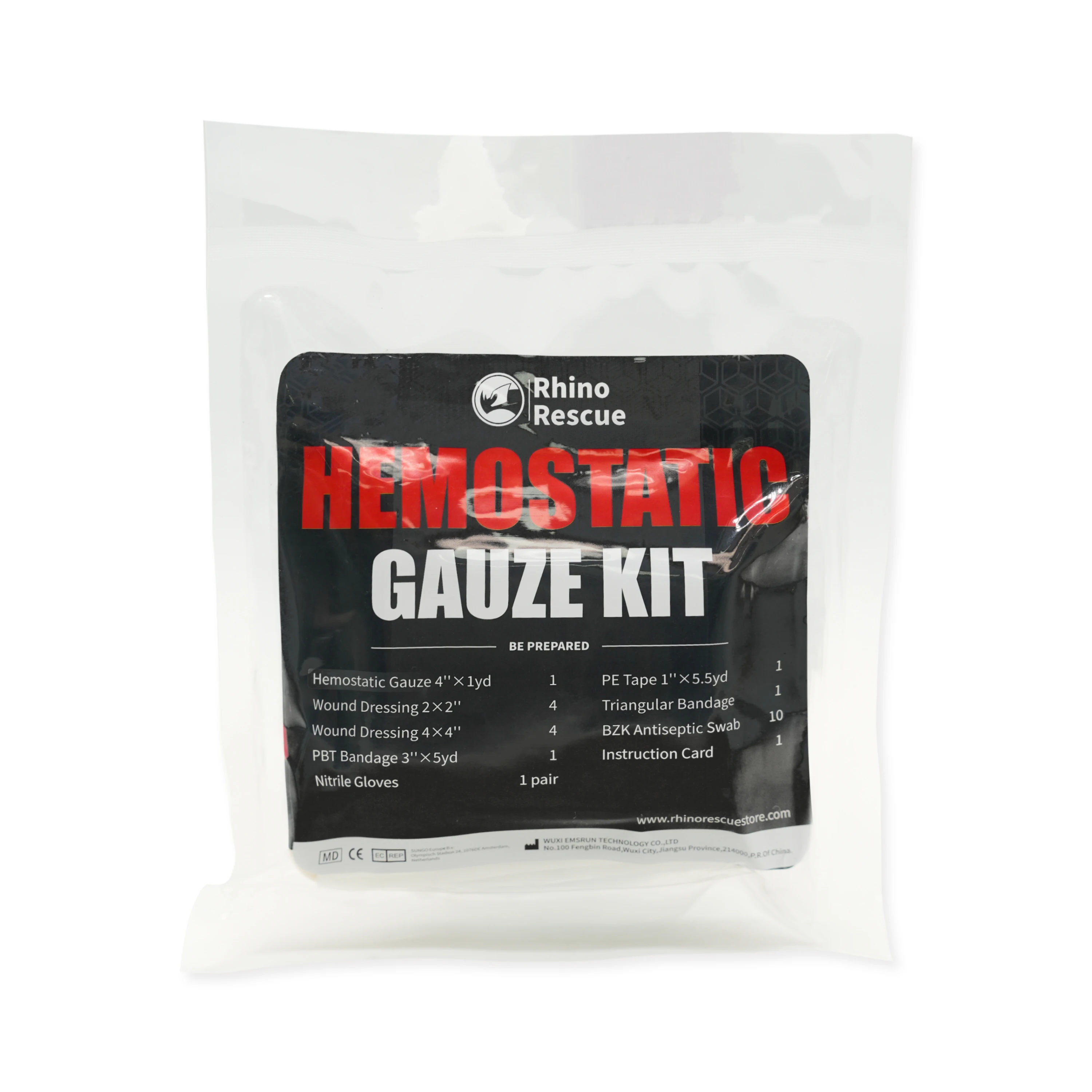 RHINO RESCUE 8PCS Individual Bleeding Control Kit, IFAK Trauma Kit, First Aid Refill Kit