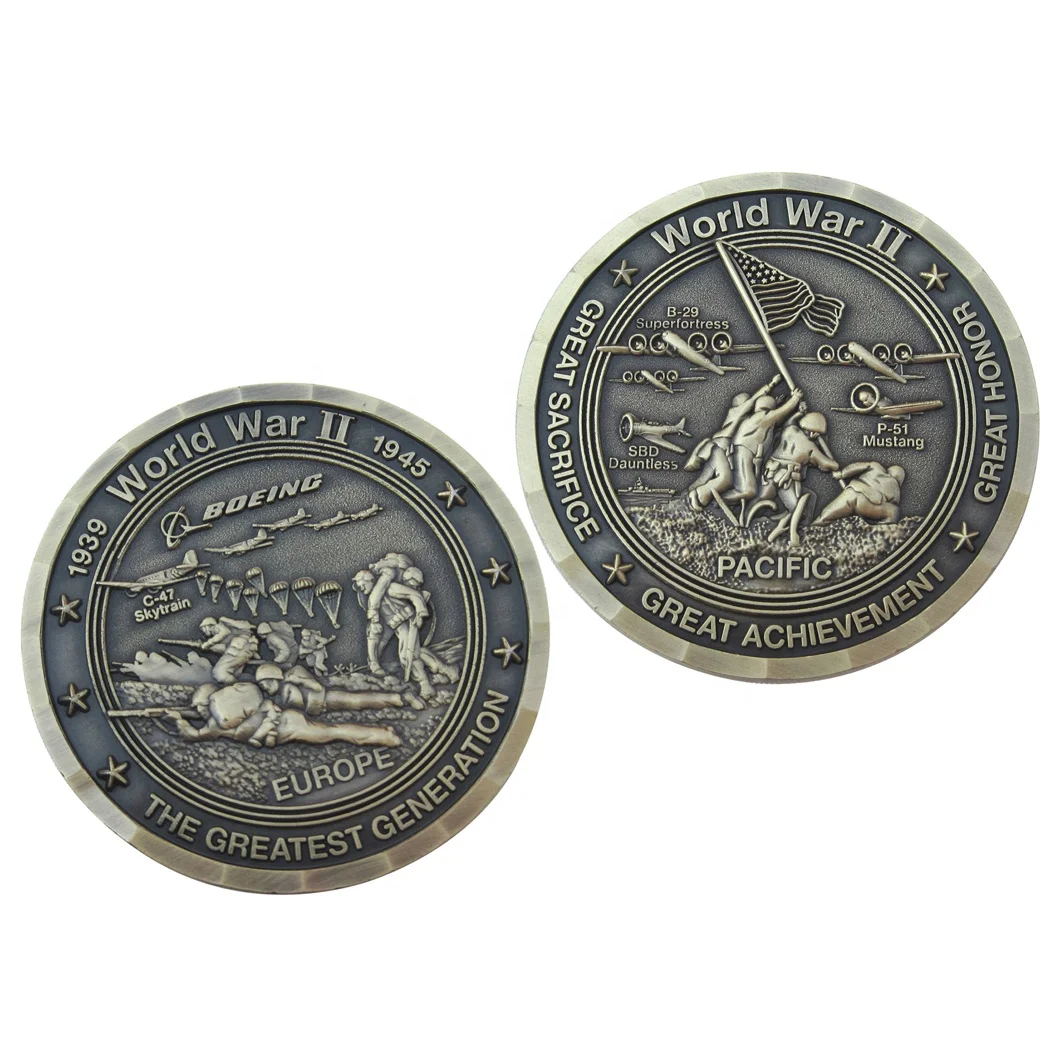 Manufacturer Maker No Minimum commemorative Custom Metal ancient greek Souvenir Gold navy 3D Challenge Coin with Logo