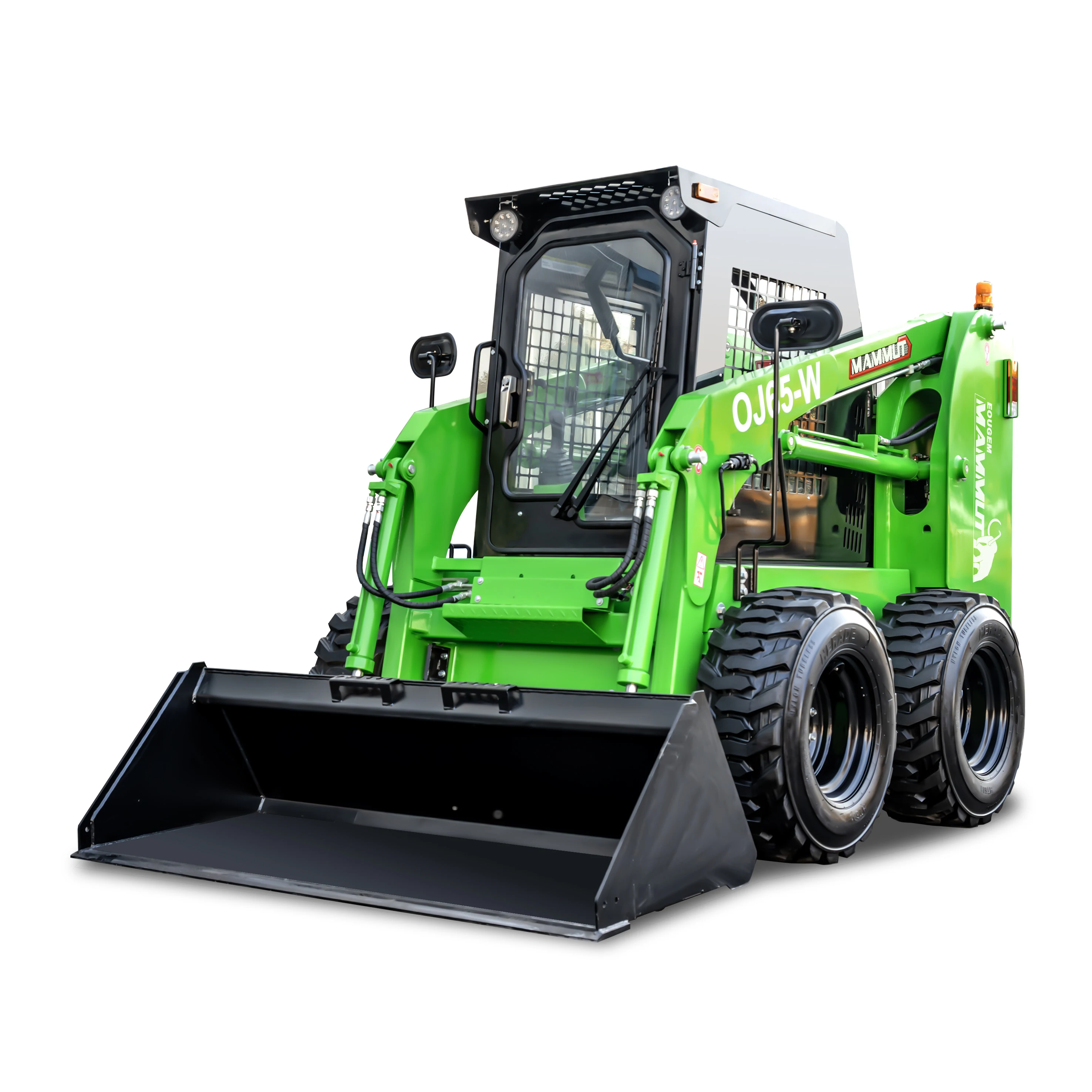 OJ65-W Grapple bucket skid steer loader cheap price ce epa diesel engine mini cargador skid steer wheel loader