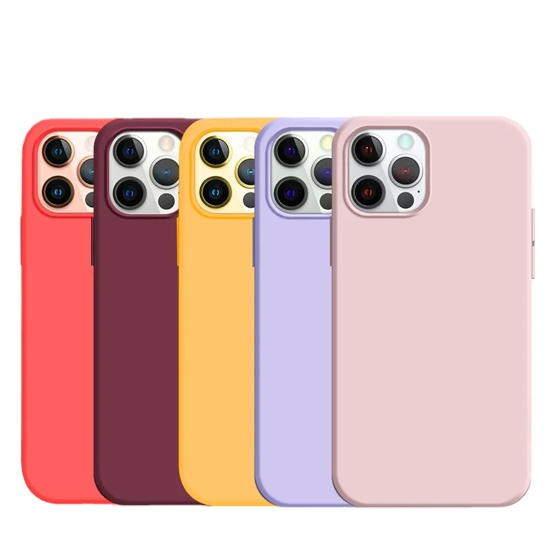 mobile phone case waterproof shockproof liquid silicone phone case  for iphone 11 12 13 pro max