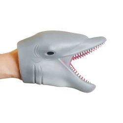 2022 Funny Novelty Sea Animal Toy TPR Plastic Dophin Hand Puppet Toy