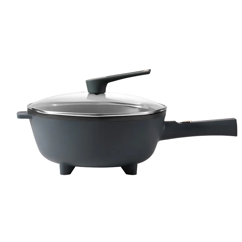 Electric Wok Skillet with Vented Glass Lid Other Kitchen Appliances heating power control multifunction frying pan
