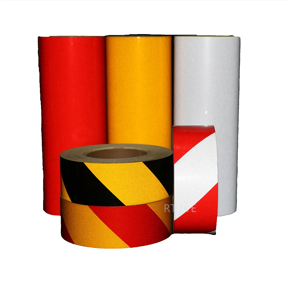 Glass Bead Advertisement B Grade Reflective Sheeting Self Adhesive Reflective Vinyl Rolls for Digital printing Road Safety Guide