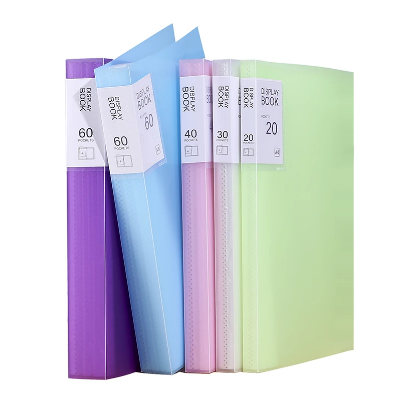 A4 Presentation Art Portfolio Display Book Clear 40 Pockets Folder Sleeve Protector for Artworks Music Sheets Office