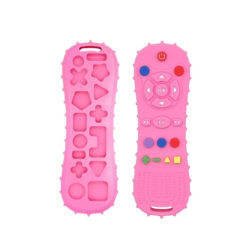 BPA-Free Silicone TV Remote Control Toy Food Grade Sensory and Teething Relief Toy for Babies