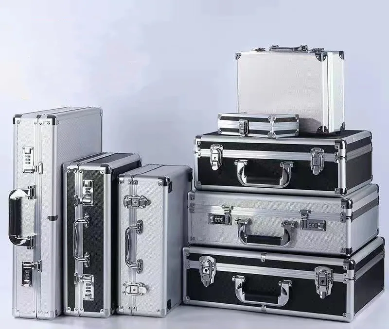 Быстрая доставка в наличии серебристо-черный цвет решетчатый пенопласт твердый корпус для оборудования коробка переноски алюминиевый