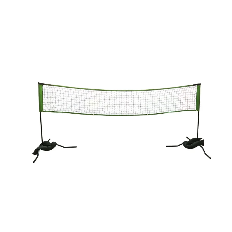 Portable Badminton Net Set Adjustable Height frame volleyball tennis softball Sports Net with iron pole base