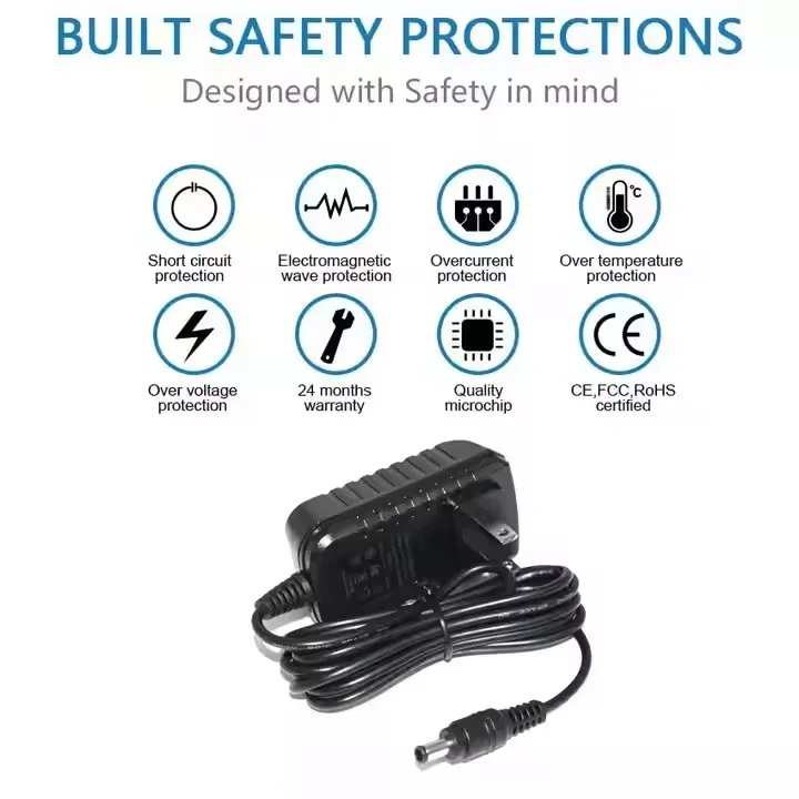 US Power Adapter: 30W Adjustable Voltage Converter 30W, 12V, 9V, 7.5V, 6V, 5V, 4.5V, 3VAC/DC Converter