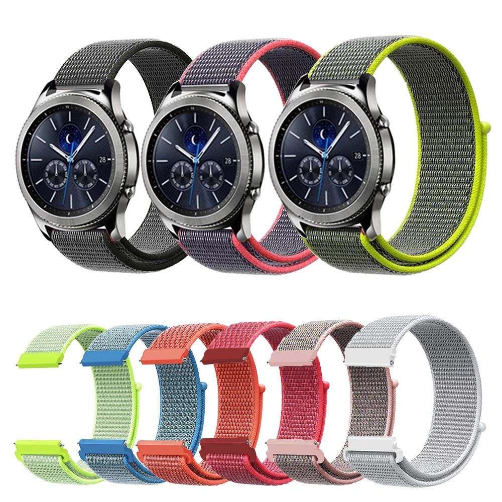 RYB  Hot selling 20mm 22mm classic Watch Band for Samsung galaxy watch 3 S4 41mm 45mm Sport nylon Strap  for HuaWei
