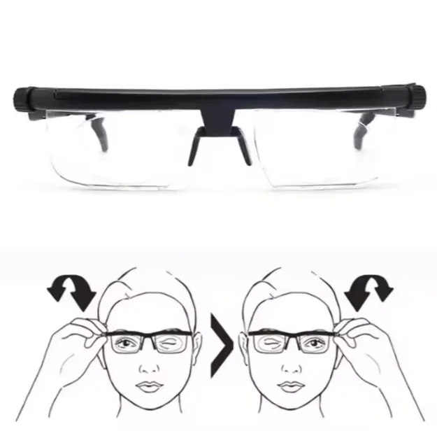 Adjustable vision focus presbyopic glasses elderly distance viewpoint variable lens binocular reading glasses
