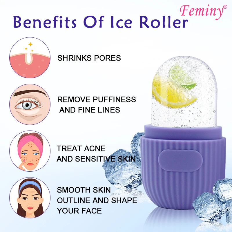 Wholesale Skin Care Tool Ice Face Roller Massager With Carry Case Freeze Ice Roller For Face And Eye