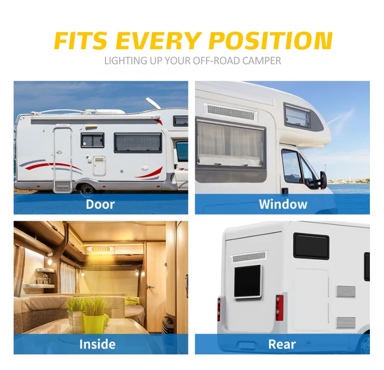 LED Surface Mount Work Lamp 5 inch 15W Side Light for Truck LED Trailer Firetruck RV Boat Car Camping Cabin