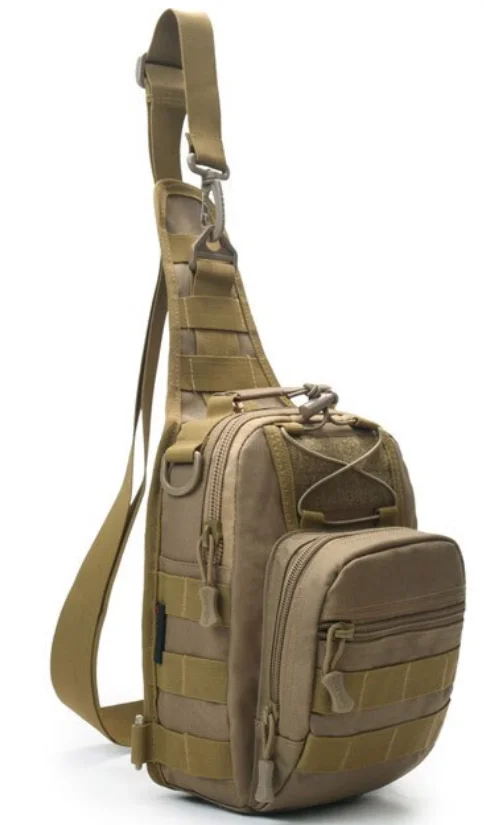 TOSTRONG Tactical Gear Single Shoulder Bag Men Waterproof Nylon Outdoor Camping Sling Chest Pack