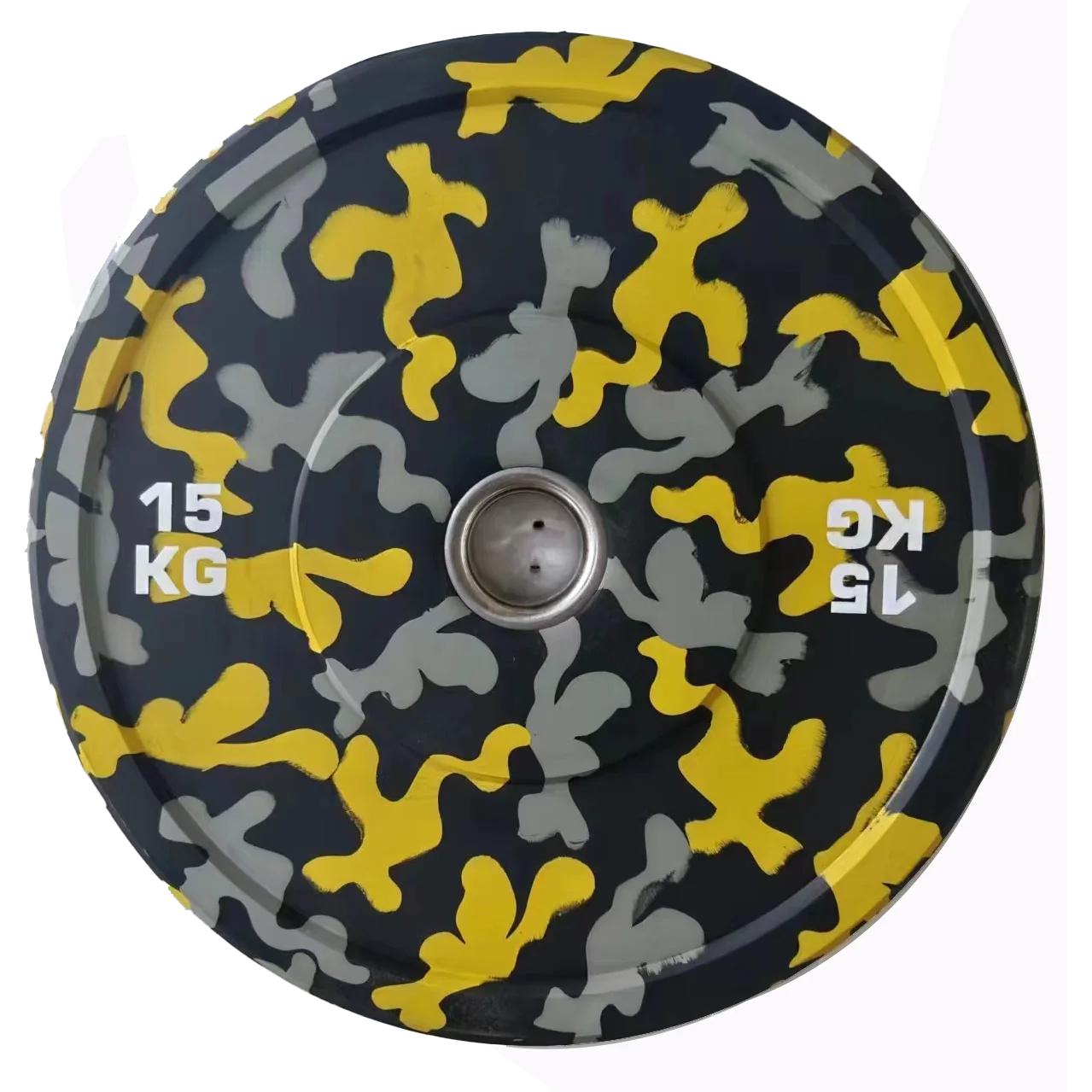 New gym fitness set Factory Price rubber fleck weight lifting discs camo camouflage weightlifting bumper weight plates