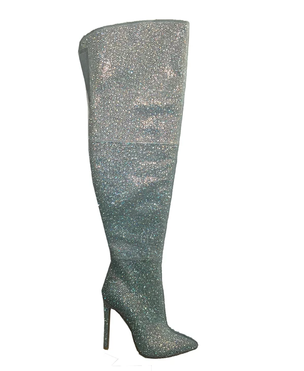 Hottest crystals thigh high boots