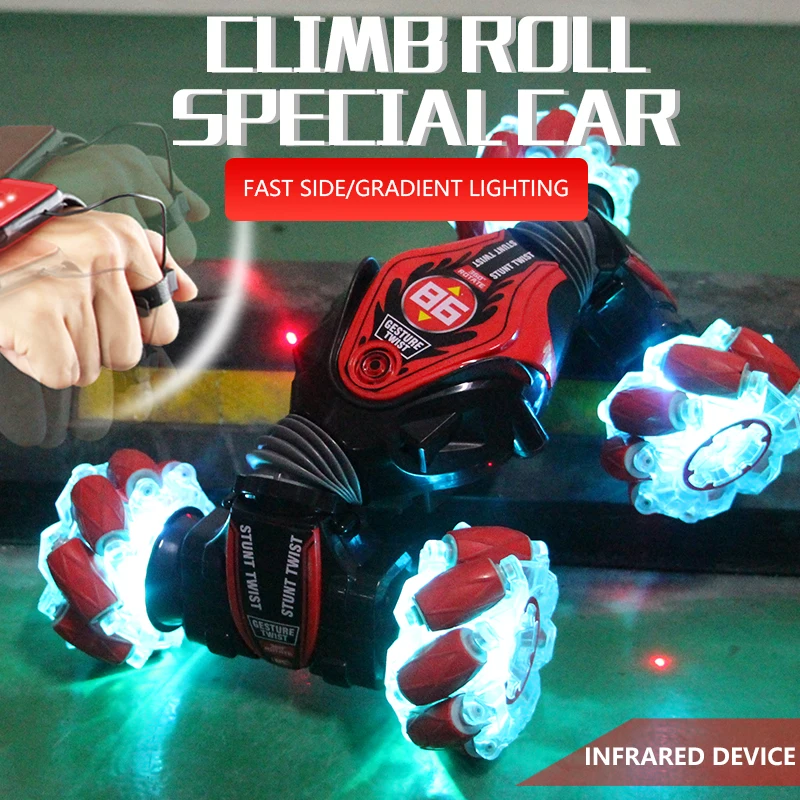 KSF Big Wheels 86 Gesture Sensing RC Twist Car With Light Music Car Toy 4WD Off Road Vehicle For Shantou Toys
