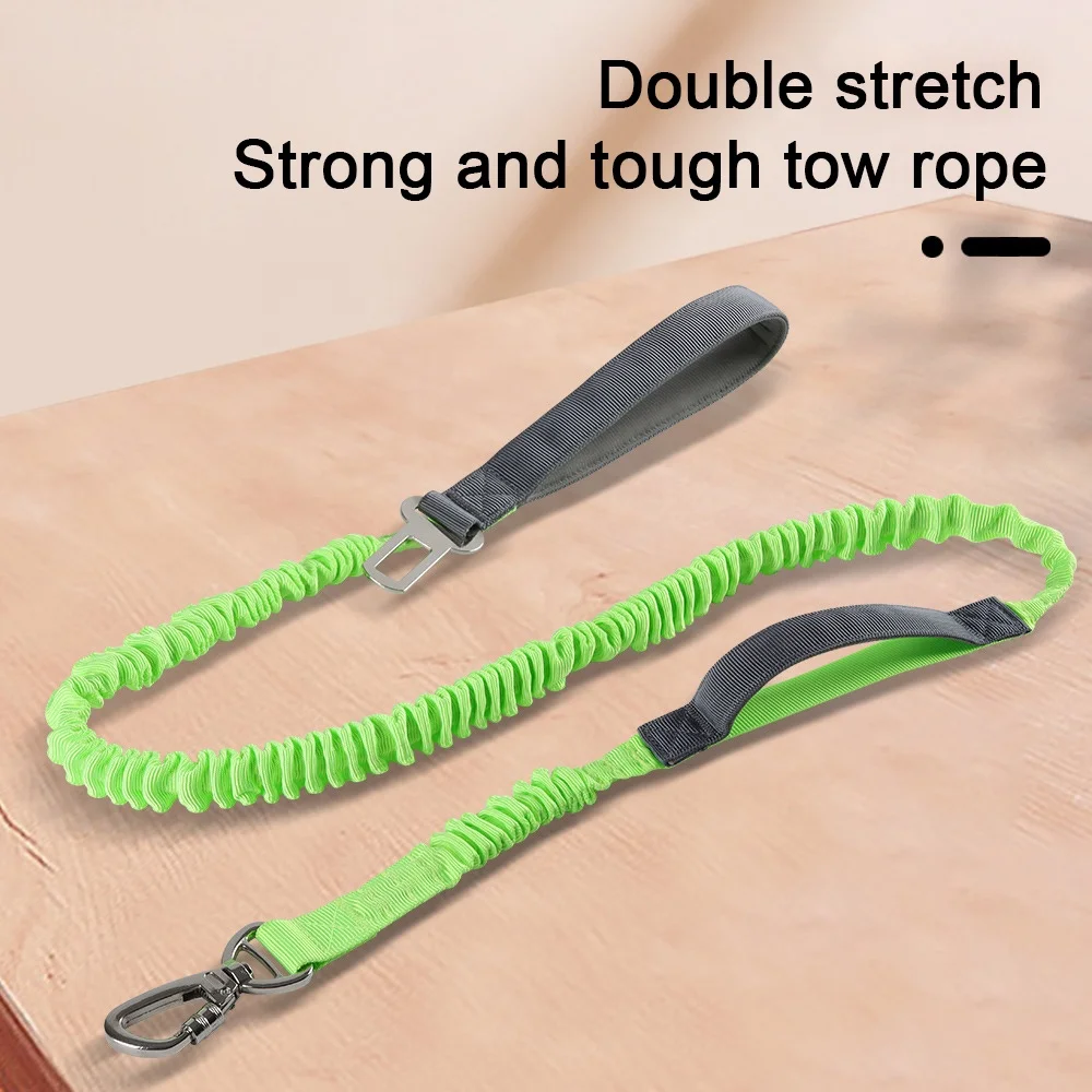 High Quality Elastic Dog Leash With Car Seatbelt Buckle Pet Leash With Handle For Medium Large Dogs Nylon Dog Leash