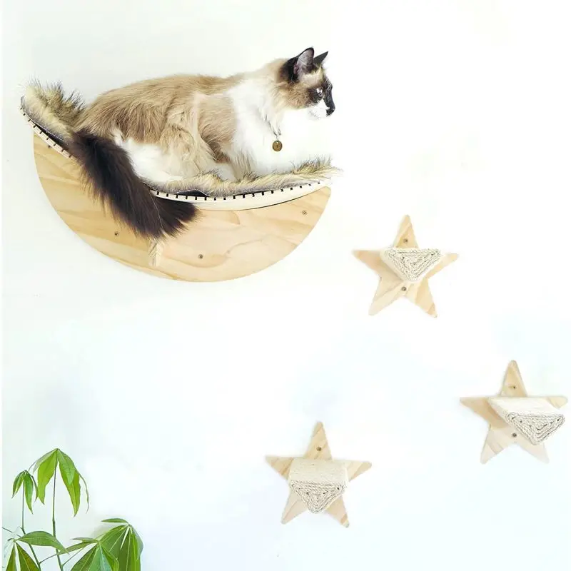 Домашние игрушки для домашних животных деревянная мебель кошек платформа скалолазания современные настенные полки настенная полка CNLF