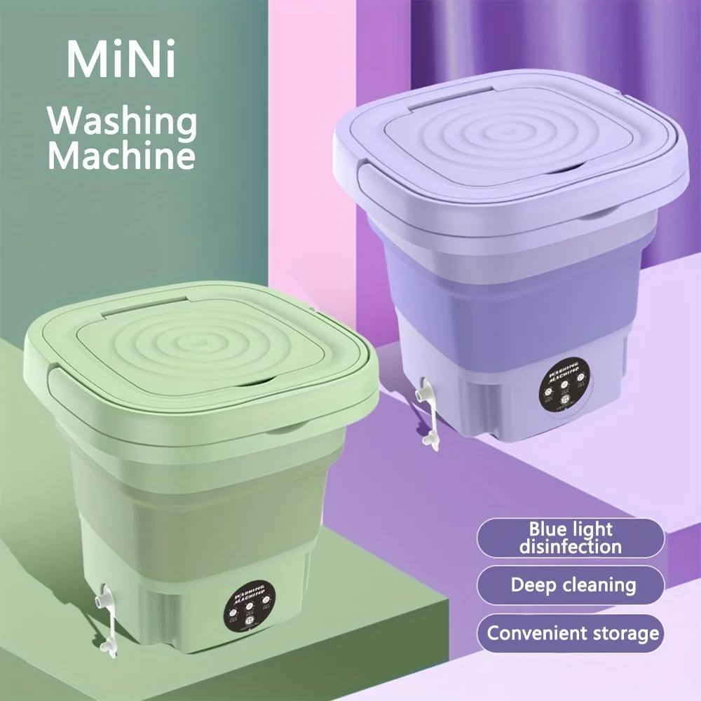 Portable Foldable Washing Machine With Spin Dryer Half Automatic Washing