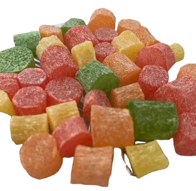 Leisure snacks mixed color dried pineapple dice 4 color