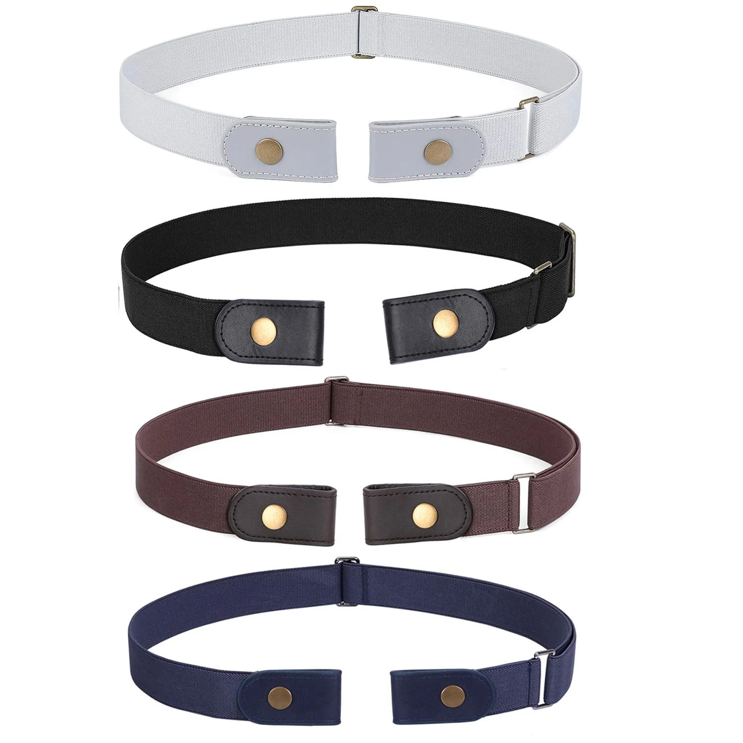 OEM Buckle-Free Waist Belt For Jeans Pants No Buckle Stretch Elastic Waist Belt For Women/Men