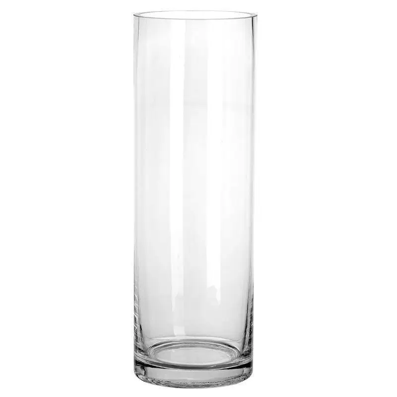 Floor-standing large straight glass vase wholesale rich horse drunken wood soft decorations wedding flower shop ornaments