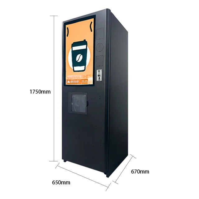 New Professional Coffee Vending Machine 24H Self Service With 32 inch Screen Automatic Coffee Machine for Office Station Airport