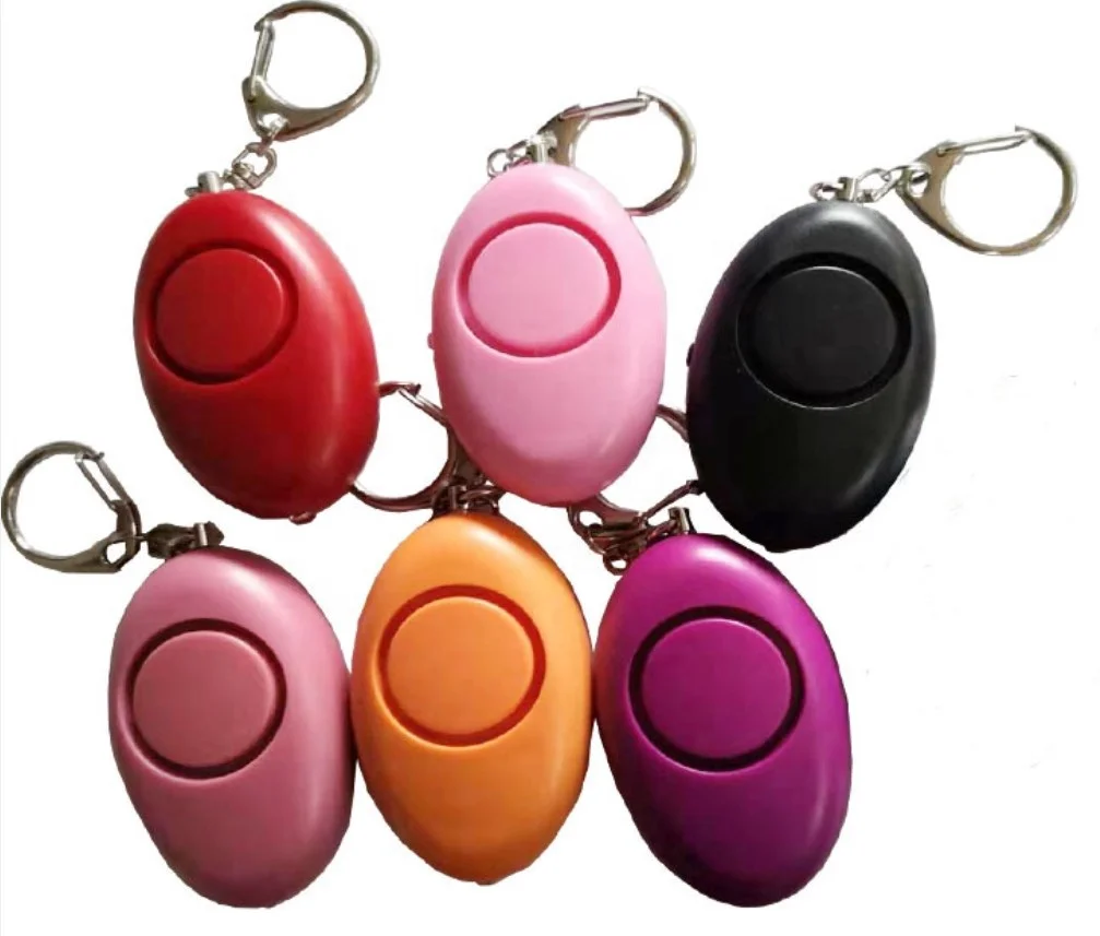 130db Recharge Self Defense OEM Personal Security Alarm Keychain Anti Attack Rape Emergency Personal Alarm Pink Black Yellow LED
