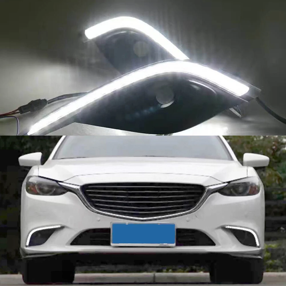 LED DRL Daytime Running light Driving Day Fog Lamp Lights For Mazda 6 Mazda6 Atenza 2016 2017 2018