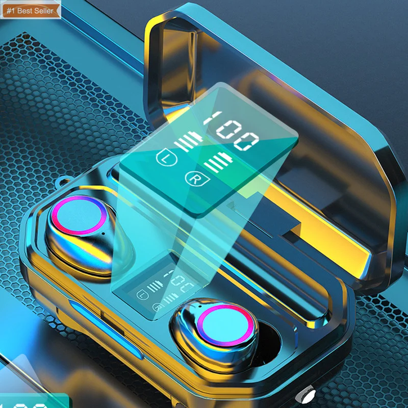 Фабрика, приватный режим F9 сенсорный экран с цифровым дисплеем e-Спортивная гарнитура новые наушники-вкладыши TWS True Wireless M12 Bluetooth гарнитура