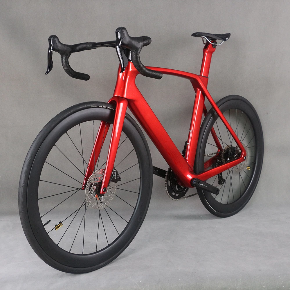 Full Hidden Cable Disc Road Completel Bike TT-X34 WheelTop EDS Electronic Shifting Di2 Groupset Aero Bicycle Carbon Wheelset