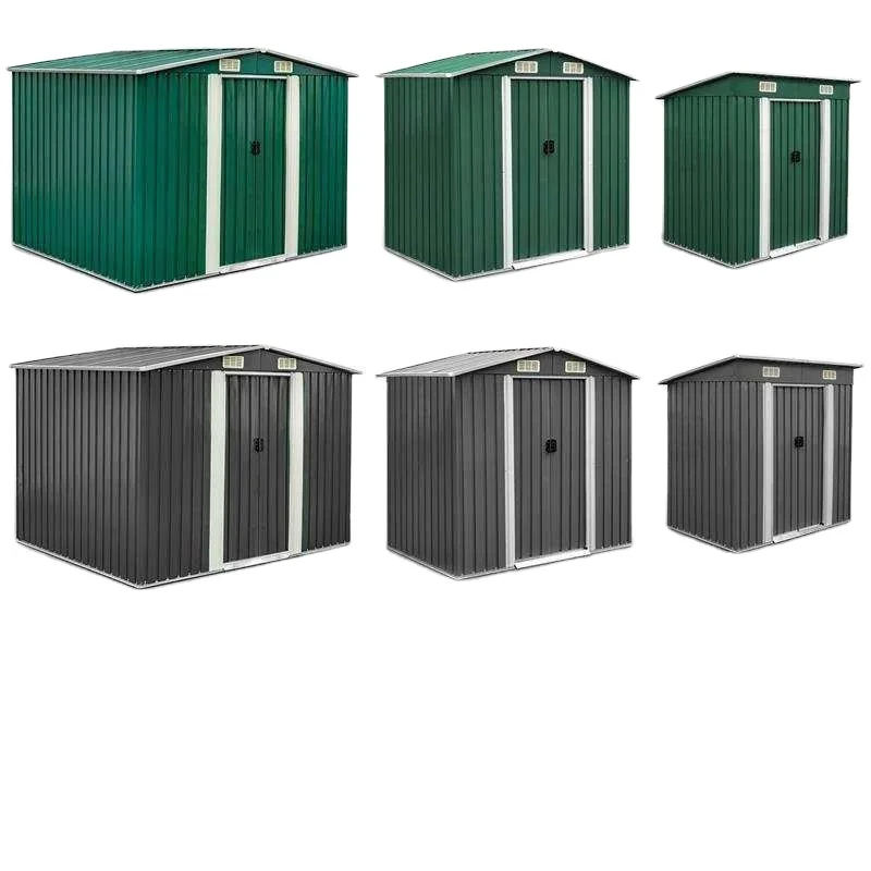 Car Garages Shed Customized 10 x 8 10 x 12 Outdoor Tool Shed backyard garden steel metal storage sheds summer house
