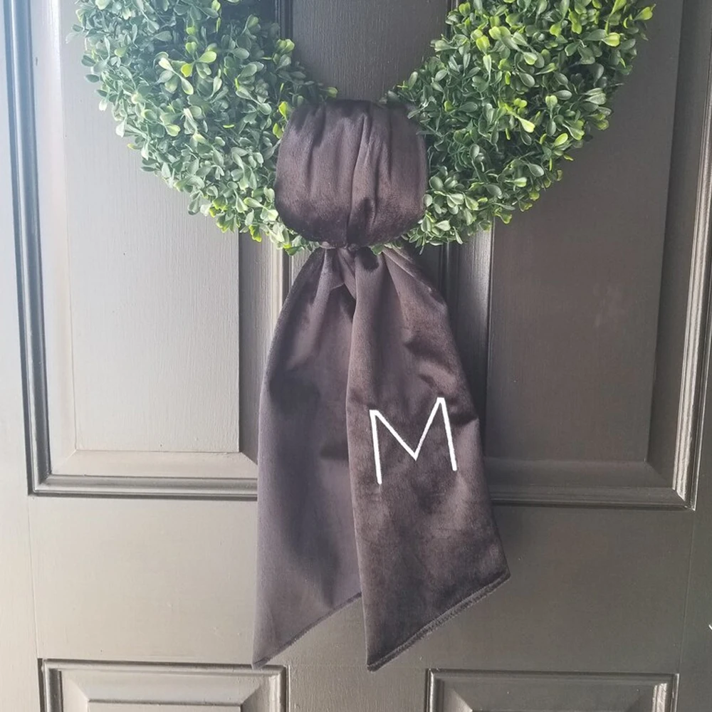 Door Decoration Easter Bunny Bucket Basket Bow Blanks Sublimation Velvet Wreath Sashes